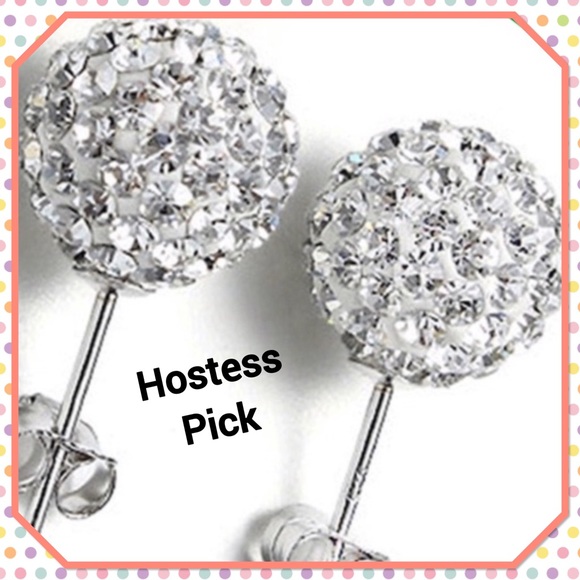 ❄️New-HP❄️Rhinestone CZ Flower Bud Ball Earrings❄️ - Picture 4 of 5